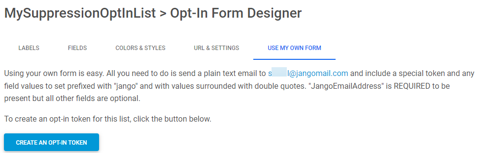 JangoMail - Using an opt-out form