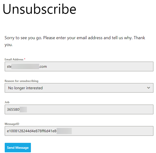 JangoMail - Using an opt-out form